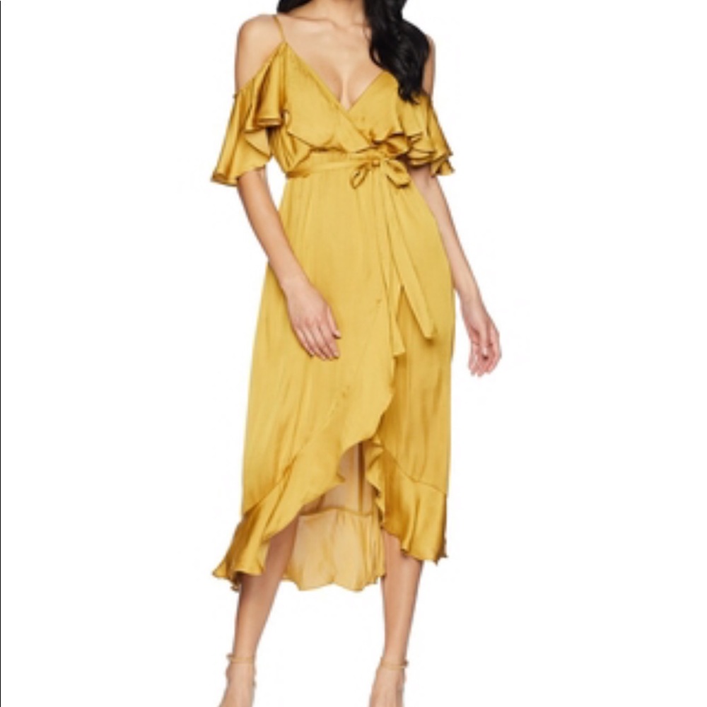 Bardot Bea Cold Shoulder Wrap Dress